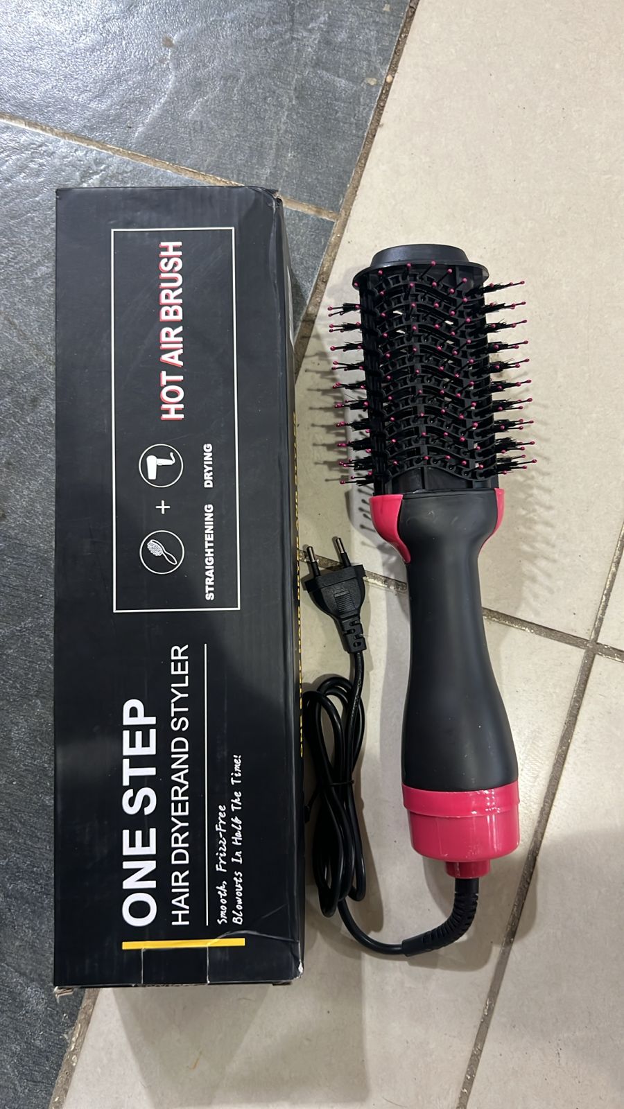 3-in-1 One Step Hot Air Brush Hair Dryer & Styler – Drying, Straightening & Volumizing Brush